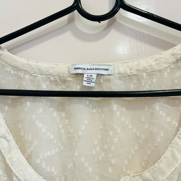 American eagle Off white georgette top - Picture 4 of 16